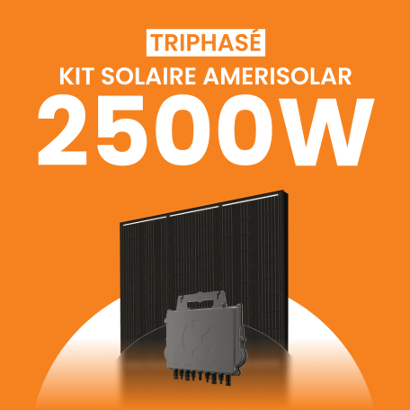 Kit solaire triphasé 2500W Amerisolar 500Wc – Micro-onduleur APSYSTEMS QT2