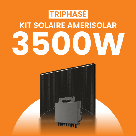 Kit solaire triphasé 3500W Amerisolar 500Wc – Micro-onduleur APSYSTEMS QT2