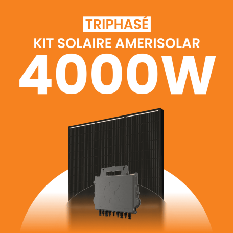 Kit solaire triphasé 4000W Amerisolar 500Wc – Micro-onduleur APSYSTEMS QT2