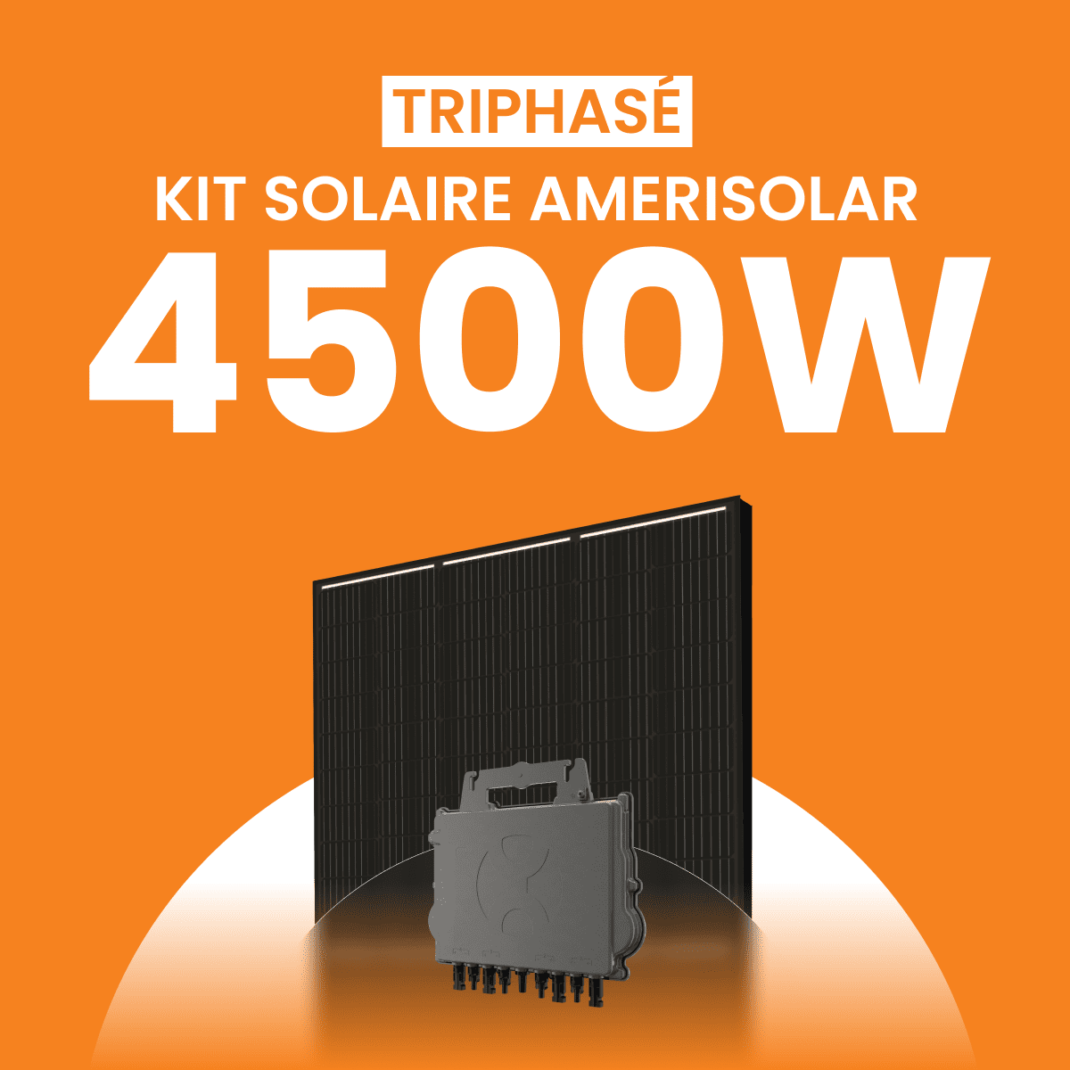 Kit solaire triphasé 4500W Amerisolar 500Wc – Micro-onduleur APSYSTEMS QT2