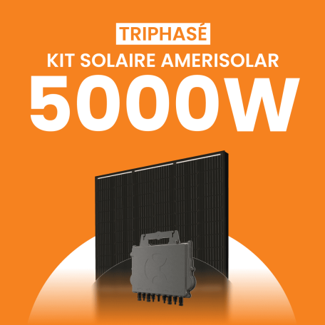 Kit solaire triphasé 5000W Amerisolar 500Wc – Micro-onduleur APSYSTEMS QT2