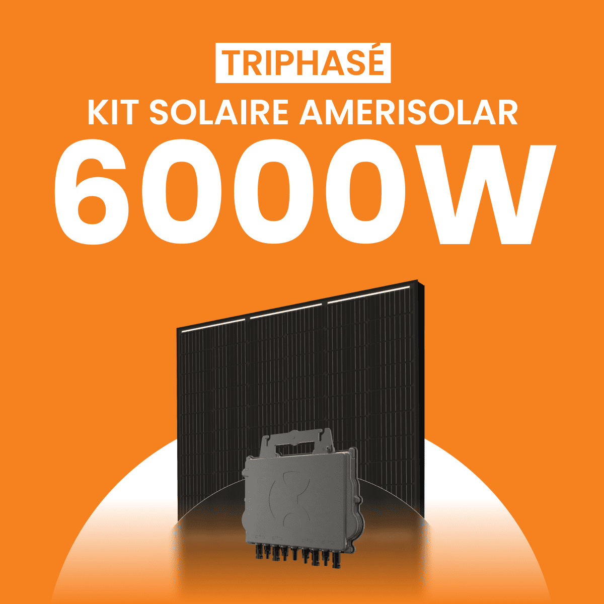Kit solaire triphasé 6000W Amerisolar 500Wc – Micro-onduleur APSYSTEMS QT2