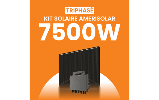 Kit solaire triphasé 7500W Amerisolar 500Wc – Micro-onduleur APSYSTEMS QT2