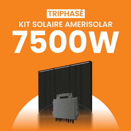 Kit solaire triphasé 7500W Amerisolar 500Wc – Micro-onduleur APSYSTEMS QT2