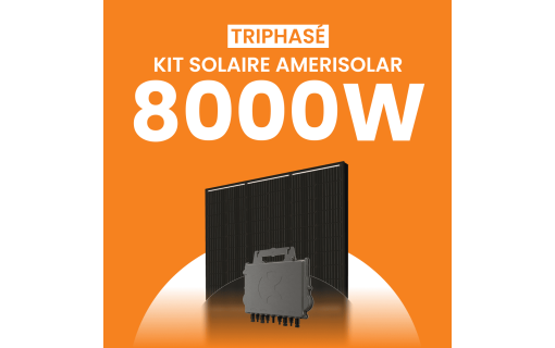 Kit solaire triphasé 8000W Amerisolar 500Wc – Micro-onduleur APSYSTEMS QT2