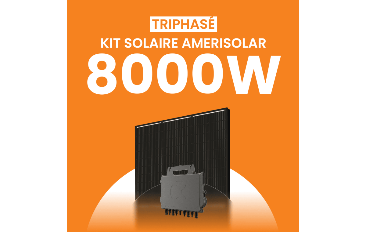 Kit solaire triphasé 8000W Amerisolar 500Wc – Micro-onduleur APSYSTEMS QT2