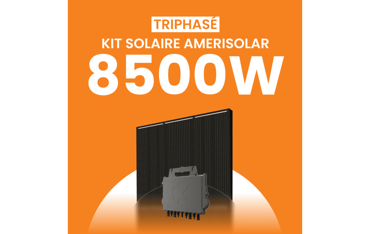 Kit solaire triphasé 8500W Amerisolar 500Wc – Micro-onduleur APSYSTEMS QT2