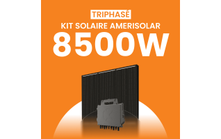 Kit solaire triphasé 8500W Amerisolar 500Wc – Micro-onduleur APSYSTEMS QT2