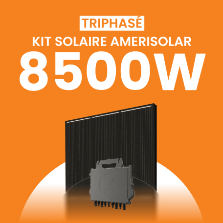Kit solaire triphasé 8500W Amerisolar 500Wc – Micro-onduleur APSYSTEMS QT2