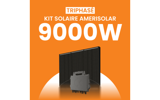 Kit solaire triphasé 9000W Amerisolar 500Wc – Micro-onduleur APSYSTEMS QT2
