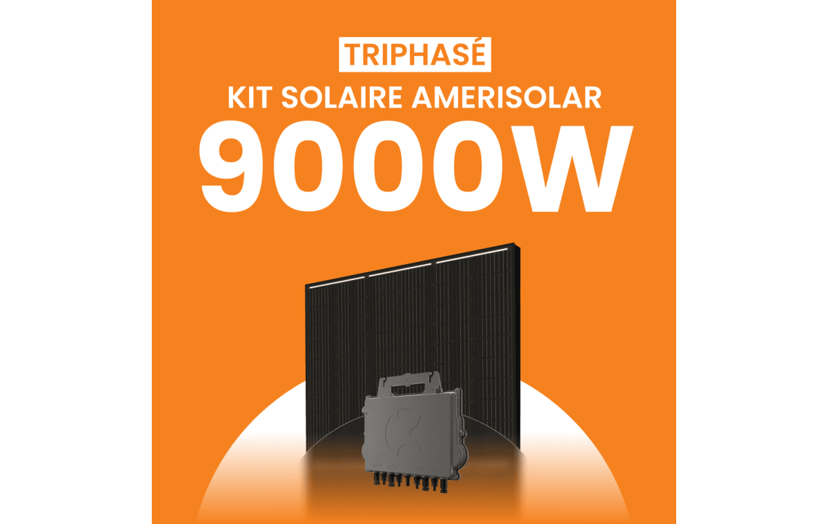Kit solaire triphasé 9000W Amerisolar 500Wc – Micro-onduleur APSYSTEMS QT2