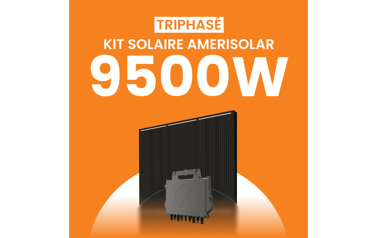 Kit solaire triphasé 9500W Amerisolar 500Wc – Micro-onduleur APSYSTEMS QT2