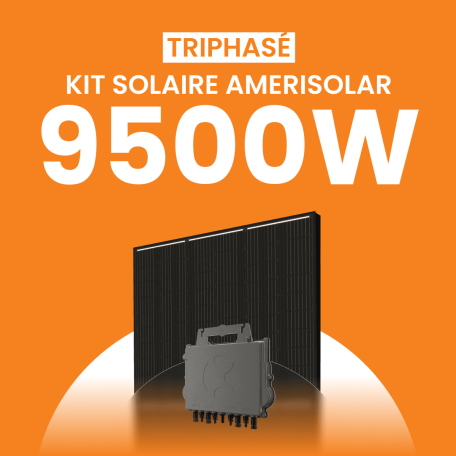 Kit solaire triphasé 9500W Amerisolar 500Wc – Micro-onduleur APSYSTEMS QT2