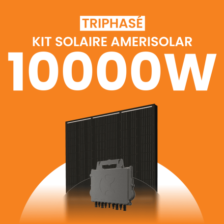 Kit solaire triphasé 10000W Amerisolar 500Wc – Micro-onduleur APSYSTEMS QT2