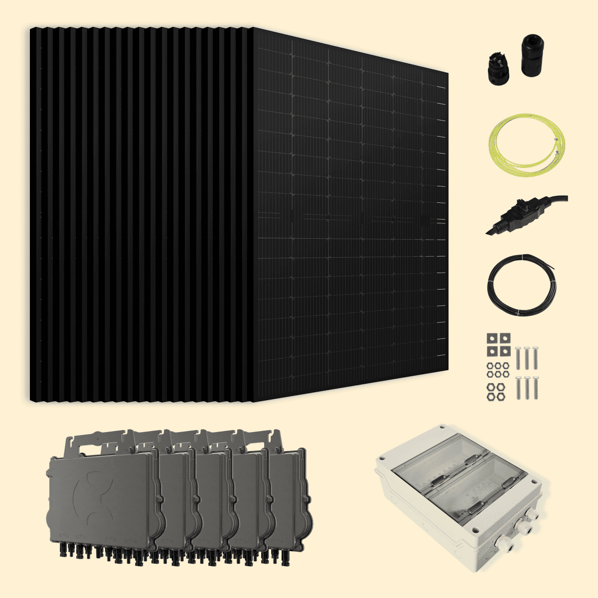Kit solaire triphasé 10000W Amerisolar 500Wc – Micro-onduleur APSYSTEMS QT2