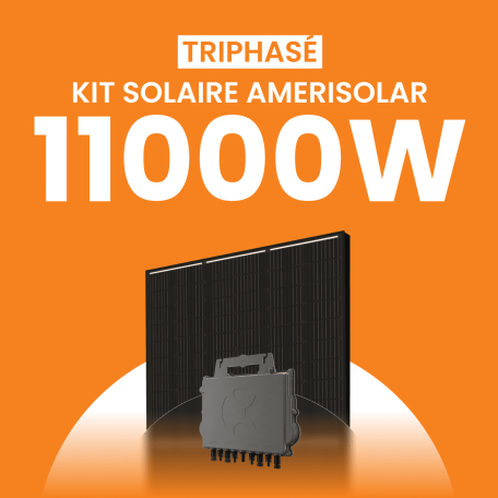 Kit solaire triphasé 11000W Amerisolar 500Wc – Micro-onduleur APSYSTEMS QT2