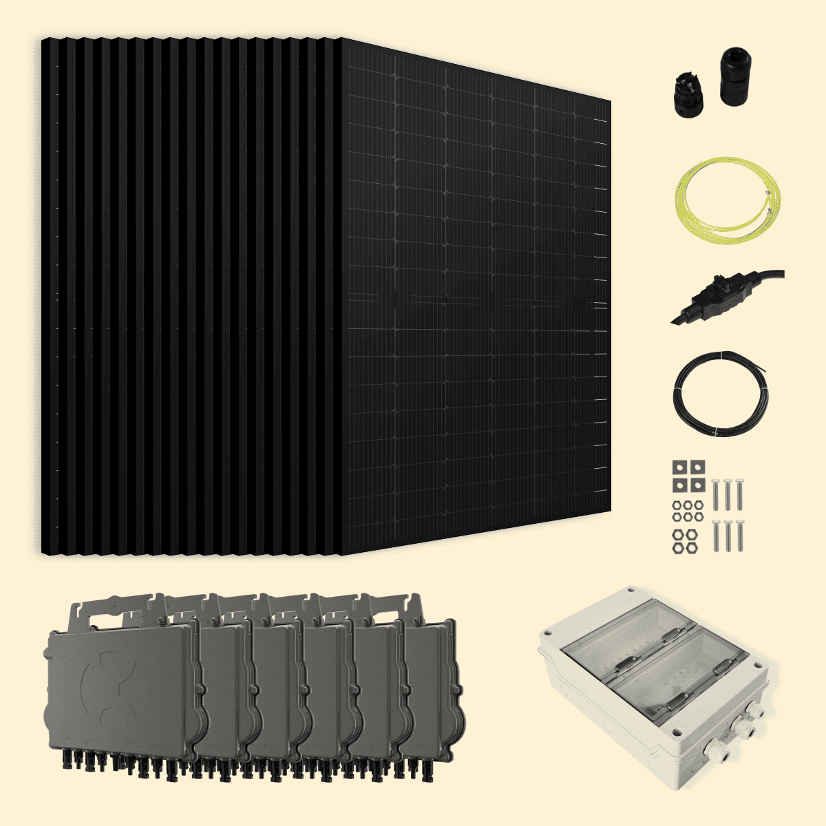 Kit solaire triphasé 11500W Amerisolar 500Wc – Micro-onduleur APSYSTEMS QT2