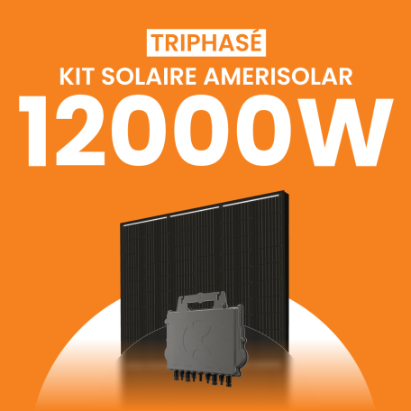 Kit solaire triphasé 12000W Amerisolar 500Wc – Micro-onduleur APSYSTEMS QT2