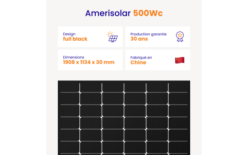 Panneau solaire Amerisolar 500Wc