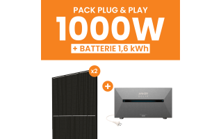 Kit 1000W Amerisolar - Batterie Anker Solarbank 2 E1600 AC