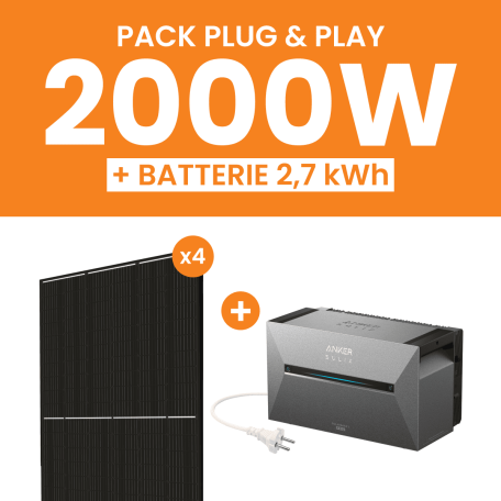 Kit 2000W Amerisolar - Batterie Anker Solarbank 3 E2700 Pro
