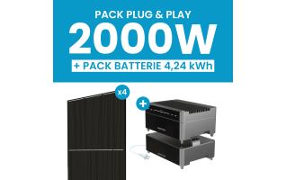 Kit solaire 2000W JA Solar avec batterie Marstek Venus A + batterie additionnelle 2,12 kWh