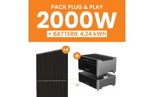 Kit 2000W Amerisolar avec batterie Marstek Venus A + batterie additionnelle 2,12 kWh