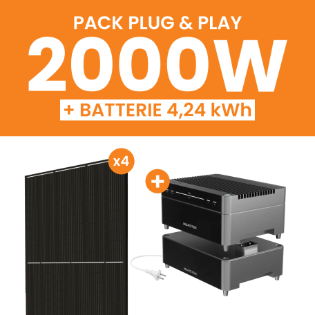 Kit 2000W Amerisolar avec batterie Marstek Venus A + batterie additionnelle 2,12 kWh