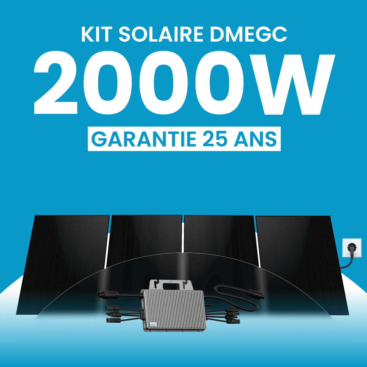 Kit solaire plug & play 2000W DMEGC – Micro-onduleur TSUN MS2000
