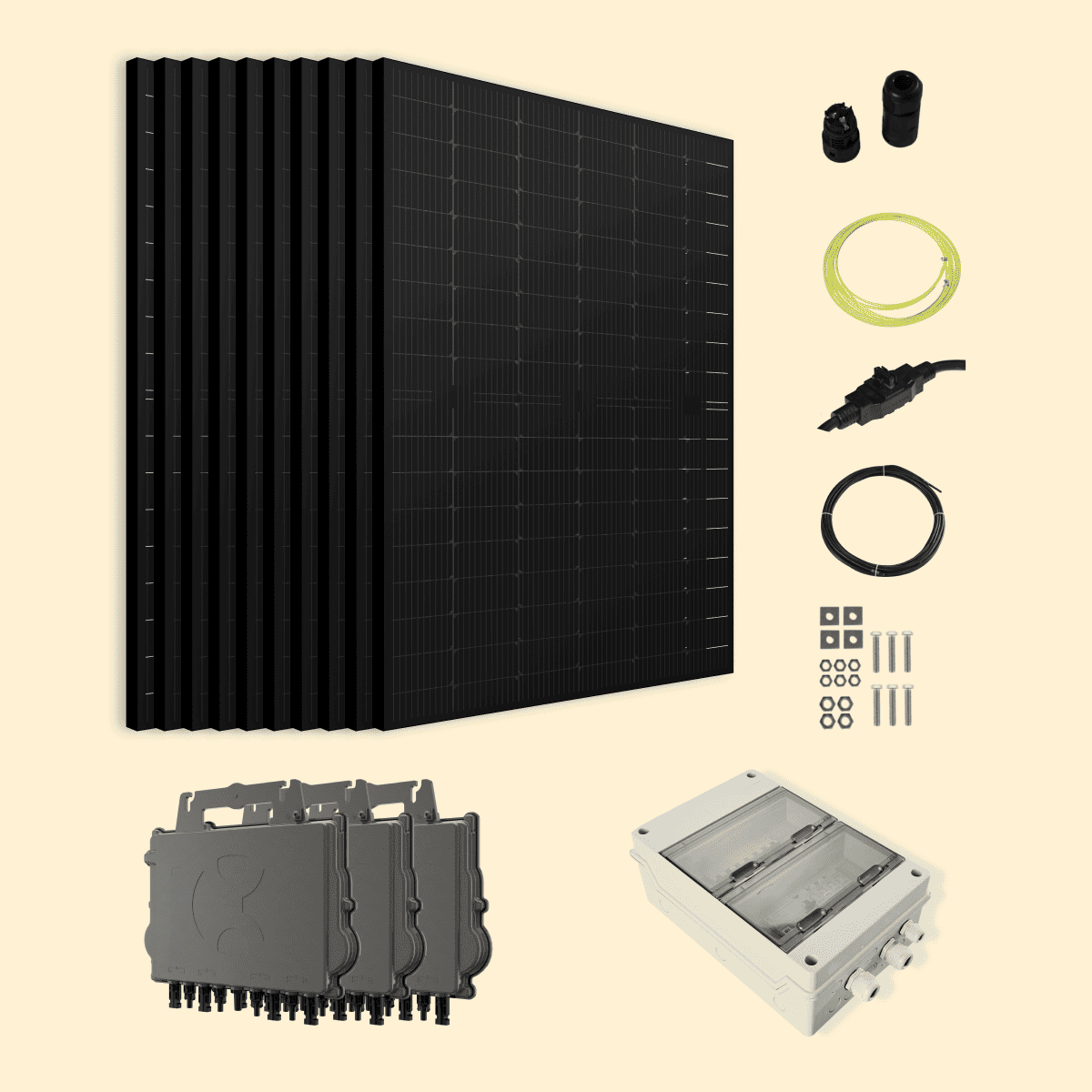 Kit solaire 5000W DMEGC – Micro-onduleurs QT2 Triphasé