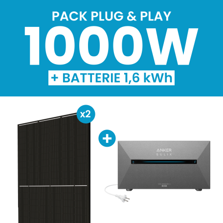 Kit 1000W DMEGC - Batterie Anker Solarbank 2 E1600 AC