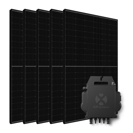 Kit solaire triphasé 2500W Amerisolar 500Wc – Micro-onduleur APSYSTEMS QT2