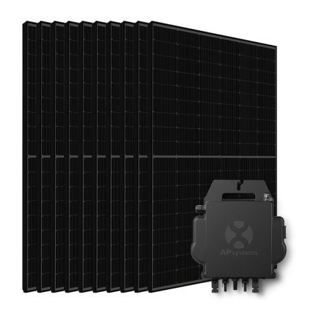 Kit solaire triphasé 5000W Amerisolar 500Wc – Micro-onduleur APSYSTEMS QT2