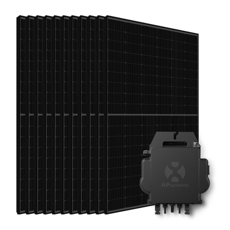 Kit solaire triphasé 5500W Amerisolar 500Wc – Micro-onduleur APSYSTEMS QT2
