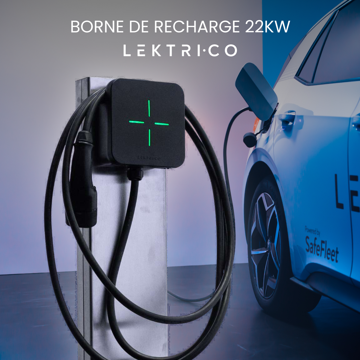 Borne de recharge 22 KW Triphasée - Lektri.co
