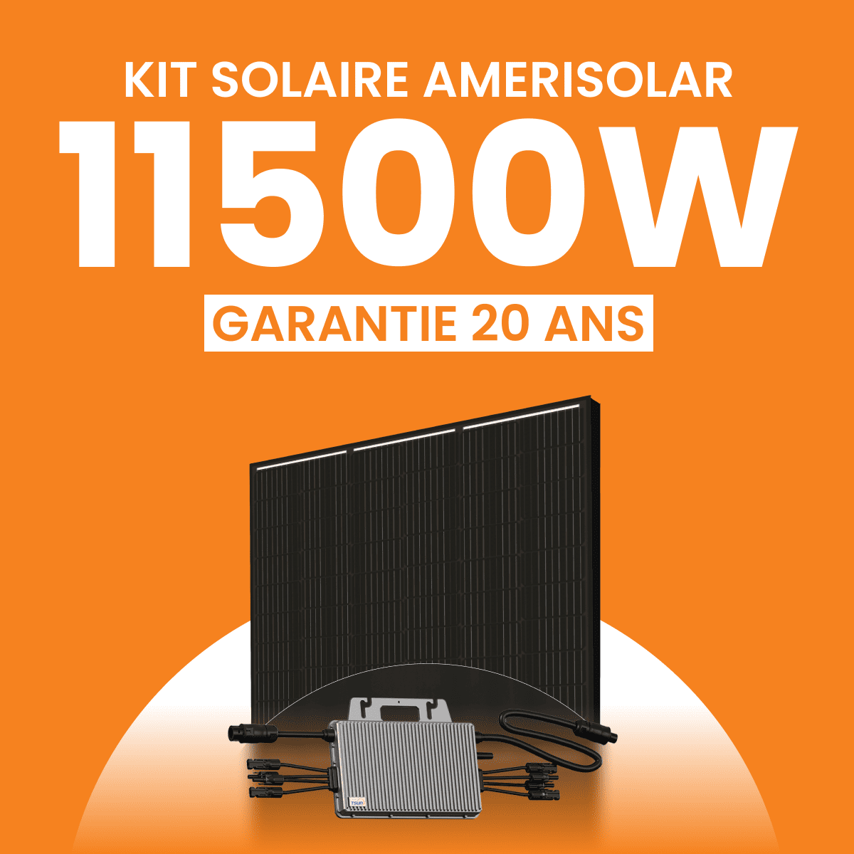 Kit solaire Autoconsommation 11500Wc Amerisolar - Micro-onduleur TSUN