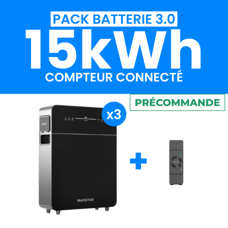 Pack Batterie MARSTEK VENUS E 15kWh 3.0 + Compteur CT002