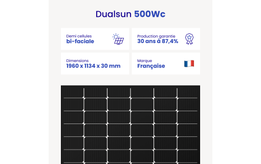 Panneau solaire Dualsun FLASH bifacial 500Wc
