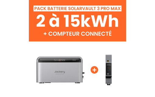Pack Batterie Jackery SolarVault 3 Pro Max AC : 2,52 à 15,12 kWh Modulables