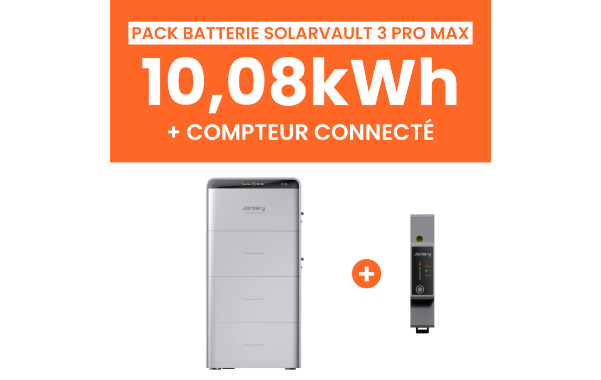 Pack Batterie Jackery SolarVault 3 Pro Max AC : 10,08kWh