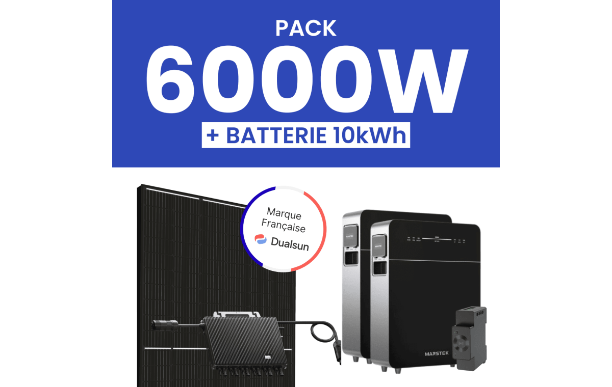 Kit solaire 6000W Dualsun avec Pack Batterie Marstek 10kWh
