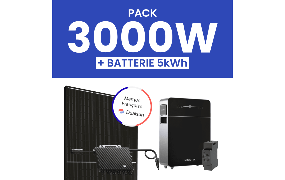 Kit solaire 3000W Dualsun avec Pack Batterie Marstek 5kWh
