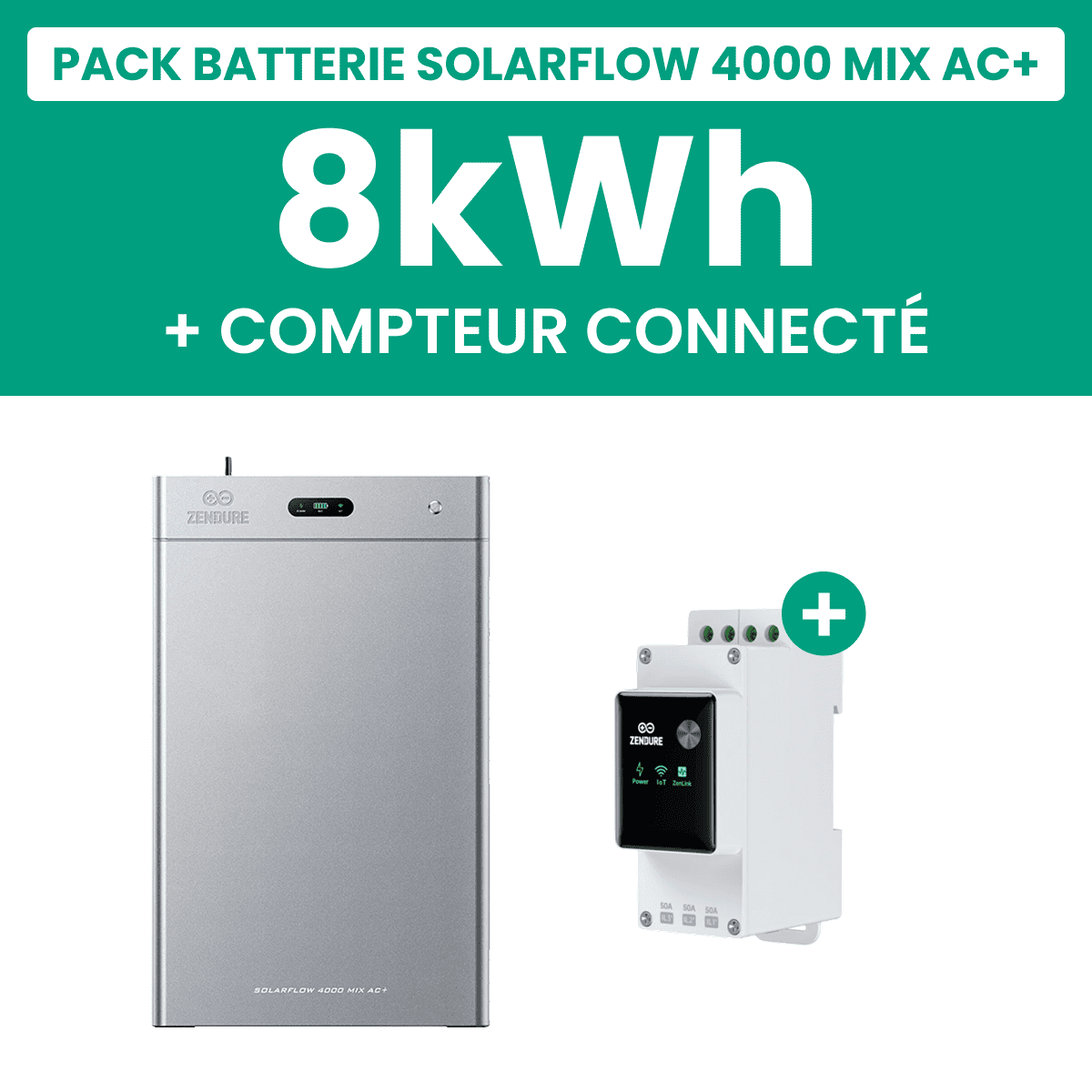 Pack Batterie solaire Zendure SolarFlow 4000 Mix AC+ 8 kWh