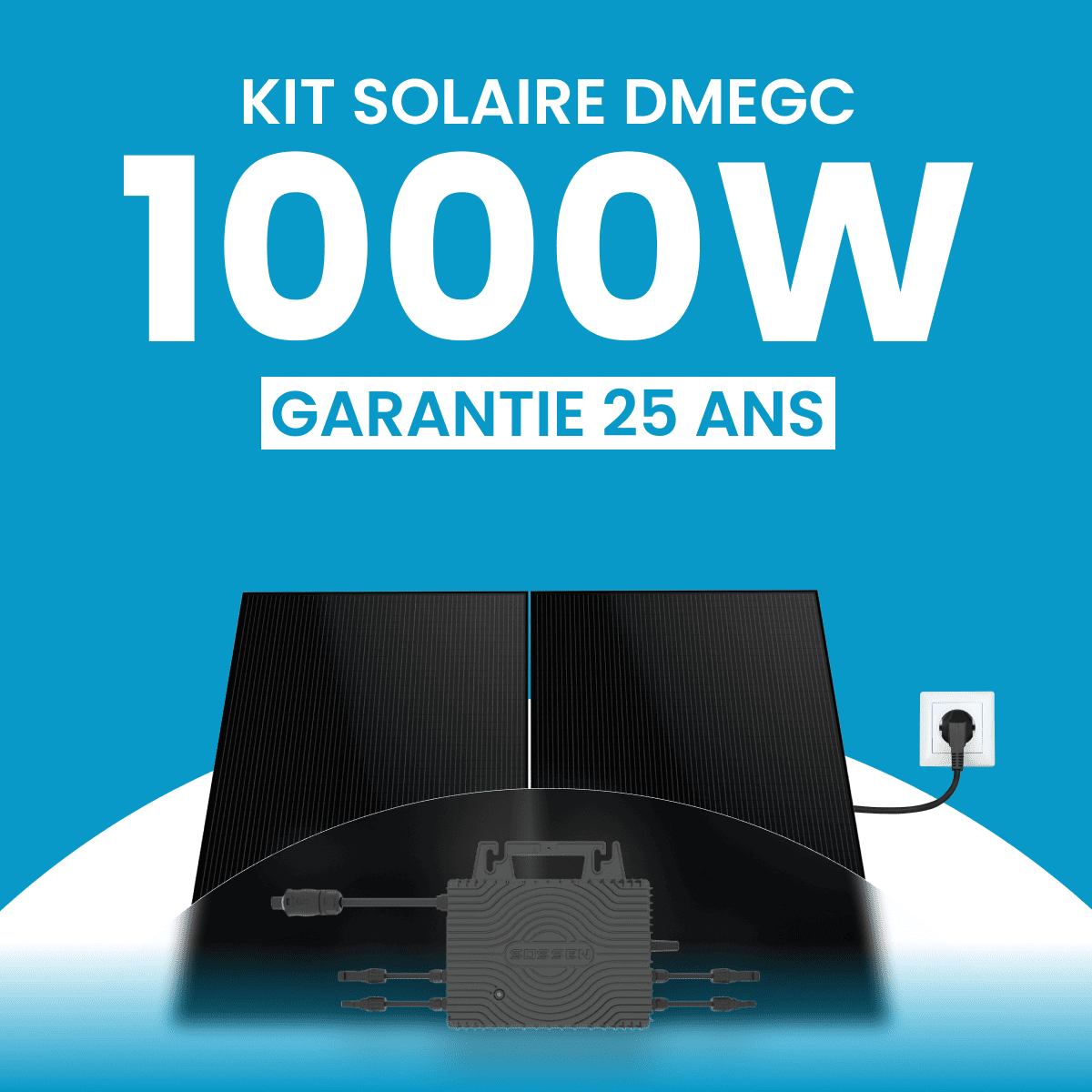 Kit solaire plug & play 1000W DMEGC – Micro-onduleur SOSSEN 1000