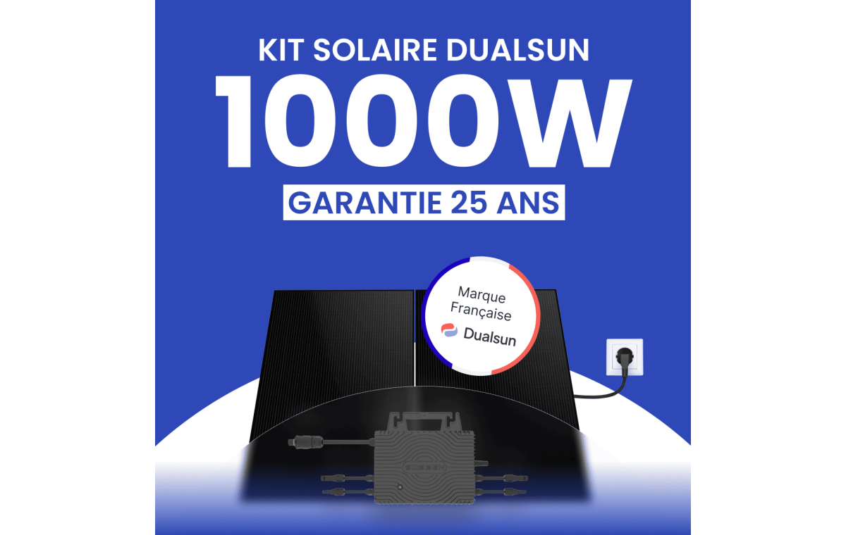 Kit panneau solaire plug and play 1000W DualSun avec mico-onduleur Sossen 1000