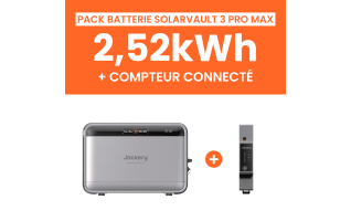Pack Batterie Solaire Jackery SolarVault 3 Pro Max AC 2,5kWh + Smartmeter