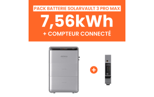 Pack Batterie Solaire Jackery SolarVault 3 Pro Max AC 7,56kWh avec Smartmeter