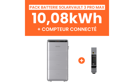 Pack Batterie Solaire Jackery SolarVault 3 Pro Max AC 10,08kWh avec Smartmeter