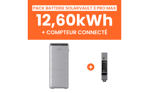 Pack Batterie Solaire Jackery SolarVault 3 Pro Max AC 12,60kWh avec Smartmeter
