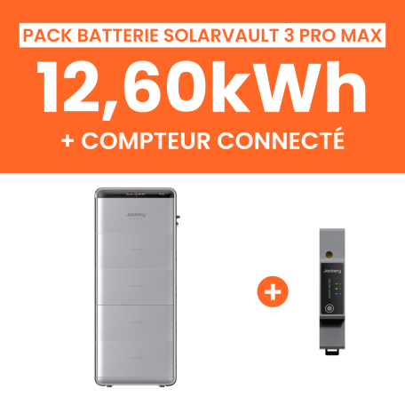 Pack Batterie Solaire Jackery SolarVault 3 Pro Max AC 12,60kWh avec Smartmeter